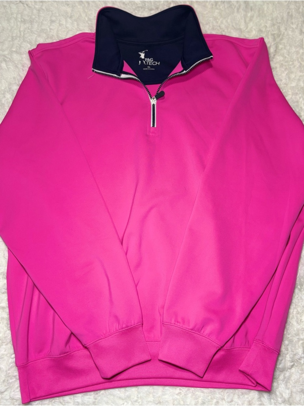 F & G tech Women's Pink Quarter-Zip Pullover